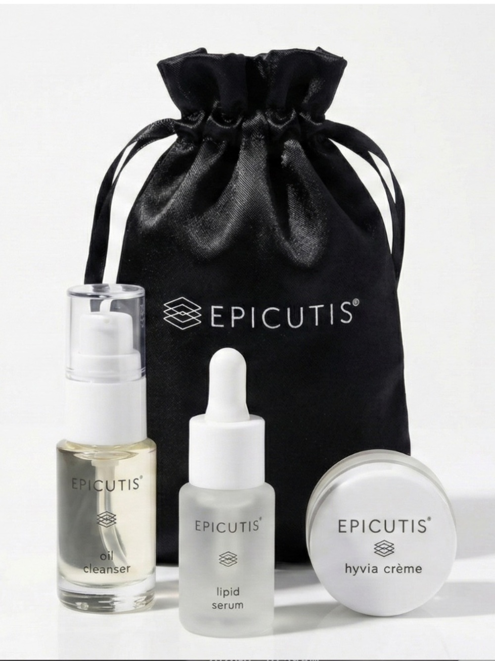 NIB Epicutis Discovery Trio Set: lipid serum, oil cleanser, & hyvia creme